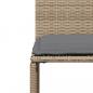 Preview: 7-tlg. Garten-Essgruppe mit Kissen Beige Poly Rattan