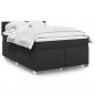 Preview: ARDEBO.de - Boxspringbett mit Matratze Schwarz 140x190 cm Kunstleder