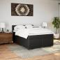 Preview: Boxspringbett mit Matratze Schwarz 140x190 cm Kunstleder