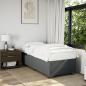 Preview: ARDEBO.de - Boxspringbett mit Matratze Dunkelgrau 90x190 cm Stoff