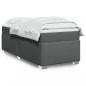 Preview: Boxspringbett mit Matratze Dunkelgrau 90x190 cm Stoff