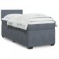 Preview: ARDEBO.de - Boxspringbett mit Matratze Dunkelgrau 90x200 cm Samt