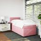 Preview: Boxspringbett mit Matratze Rosa 100x200 cm Samt