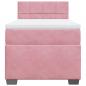 Preview: Boxspringbett mit Matratze Rosa 100x200 cm Samt