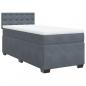 Preview: Boxspringbett mit Matratze Dunkelgrau 90x200 cm Samt