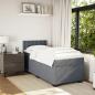 Preview: Boxspringbett mit Matratze Dunkelgrau 90x200 cm Samt