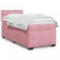 Preview: ARDEBO.de - Boxspringbett mit Matratze Rosa 100x200 cm Samt