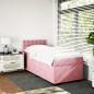 Preview: Boxspringbett mit Matratze Rosa 100x200 cm Samt