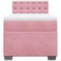 Preview: Boxspringbett mit Matratze Rosa 100x200 cm Samt