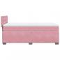 Preview: Boxspringbett mit Matratze Rosa 100x200 cm Samt