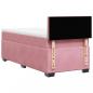 Preview: Boxspringbett mit Matratze Rosa 100x200 cm Samt