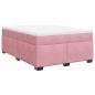 Preview: Boxspringbett mit Matratze Rosa 140x200 cm Samt