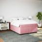 Preview: Boxspringbett mit Matratze Rosa 140x200 cm Samt