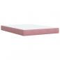 Preview: Boxspringbett mit Matratze Rosa 140x200 cm Samt