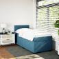 Preview: Boxspringbett mit Matratze Dunkelblau 100x200 cm Samt