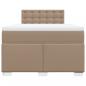 Preview: Boxspringbett Matratze Cappuccino-Braun 120x190 cm Kunstleder