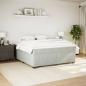 Preview: Boxspringbett mit Matratze Hellgrau 180x200 cm Samt