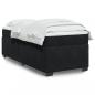 Preview: ARDEBO.de - Boxspringbett mit Matratze Schwarz 90x200 cm Samt