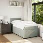 Preview: Boxspringbett mit Matratze Hellgrau 80x200 cm Samt