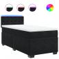 Preview: Boxspringbett mit Matratze Schwarz 90x190 cm Samt