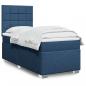 Preview: ARDEBO.de - Boxspringbett mit Matratze Blau 90x190 cm Stoff