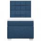 Preview: Boxspringbett mit Matratze Blau 90x190 cm Stoff