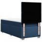 Preview: Boxspringbett mit Matratze Blau 90x190 cm Stoff