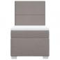 Preview: Boxspringbett mit Matratze Taupe 90x190 cm Stoff