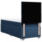 Preview: Boxspringbett mit Matratze Blau 90x200 cm Stoff