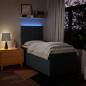 Preview: Boxspringbett mit Matratze Blau 90x200 cm Stoff