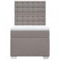 Preview: Boxspringbett mit Matratze Taupe 90x200 cm Stoff