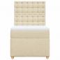 Preview: Boxspringbett mit Matratze Creme 80x200 cm Stoff