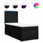 Preview: Boxspringbett mit Matratze Schwarz 90x190 cm Stoff