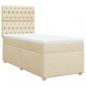 Preview: Boxspringbett mit Matratze Creme 90x190 cm Stoff