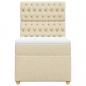 Preview: Boxspringbett mit Matratze Creme 90x190 cm Stoff