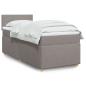 Preview: ARDEBO.de - Boxspringbett mit Matratze Taupe 90x200 cm Stoff