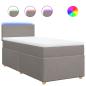 Preview: Boxspringbett mit Matratze Taupe 90x200 cm Stoff