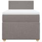 Preview: Boxspringbett mit Matratze Taupe 90x200 cm Stoff