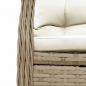 Preview: 5-tlg. Garten-Essgruppe mit Kissen Beige Poly Rattan