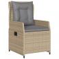 Preview: 9-tlg. Garten-Essgruppe mit Kissen Beige Poly Rattan