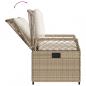 Preview: 5-tlg. Garten-Essgruppe mit Kissen Beige Poly Rattan