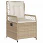 Preview: 9-tlg. Garten-Essgruppe mit Kissen Beige Poly Rattan