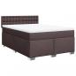 Preview: Boxspringbett mit Matratze Dunkelbraun 140x200 cm Stoff