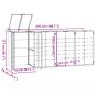 Preview: Mülltonnenbox für 4 Tonnen Anthrazit 276x79x117 cm Stahl