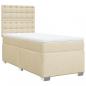 Preview: Boxspringbett mit Matratze Creme 100x200 cm Stoff