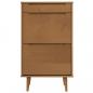 Preview: Schuhschrank MOLDE Braun 59,5x35x103 cm Massivholz Kiefer