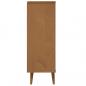 Preview: Schuhschrank MOLDE Braun 59,5x35x103 cm Massivholz Kiefer