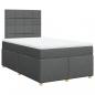 Preview: Boxspringbett mit Matratze Dunkelgrau 120x190 cm Stoff