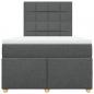 Preview: Boxspringbett mit Matratze Dunkelgrau 120x190 cm Stoff