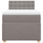 Preview: Boxspringbett mit Matratze Taupe 90x200 cm Stoff